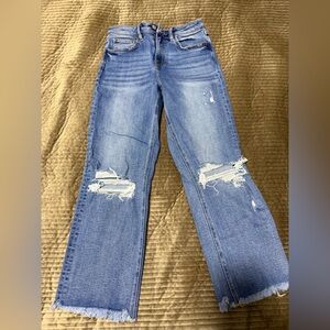 Stylish Lovervet Blue Distressed Women Jeans